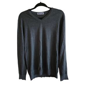 Charles Tyrwhitt V-neck Pullover Sweater 100% Merino Wool Large